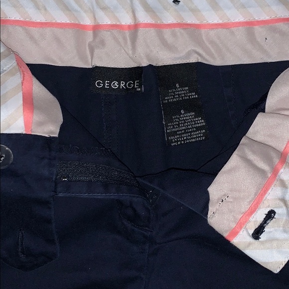 “George” Navy Capris Pants Size 6 - Picture 4 of 5